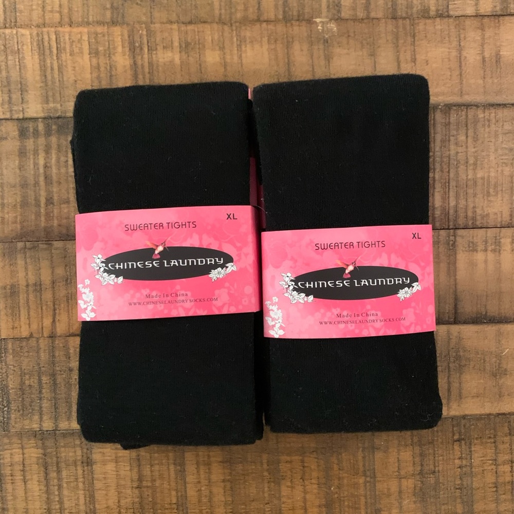 TWO pairs Chinese Laundry sweater tights